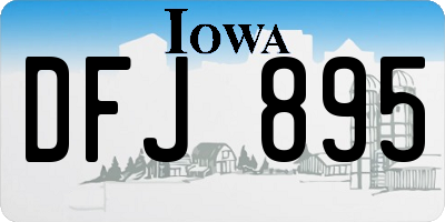 IA license plate DFJ895