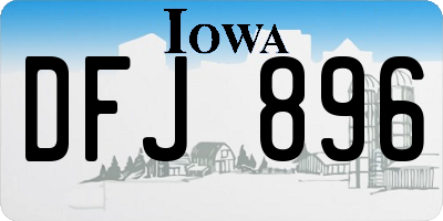 IA license plate DFJ896