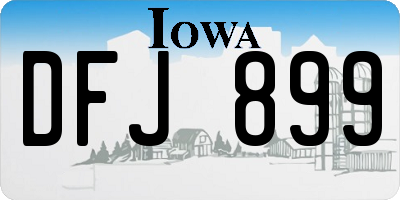IA license plate DFJ899