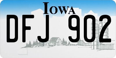 IA license plate DFJ902