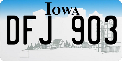 IA license plate DFJ903