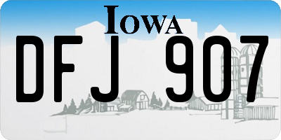 IA license plate DFJ907