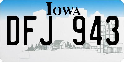 IA license plate DFJ943