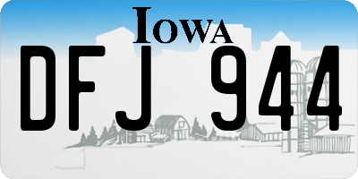 IA license plate DFJ944