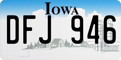 IA license plate DFJ946