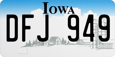 IA license plate DFJ949