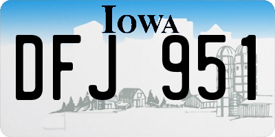IA license plate DFJ951