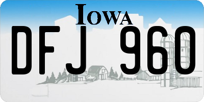 IA license plate DFJ960