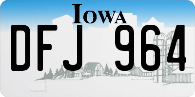 IA license plate DFJ964