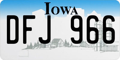 IA license plate DFJ966
