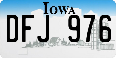IA license plate DFJ976