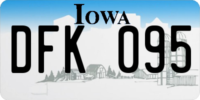 IA license plate DFK095