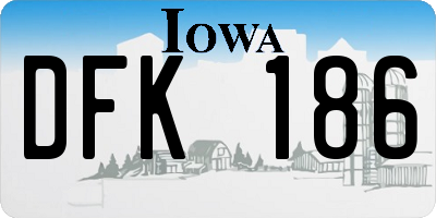 IA license plate DFK186