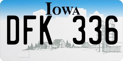 IA license plate DFK336