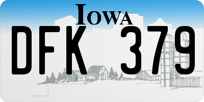 IA license plate DFK379
