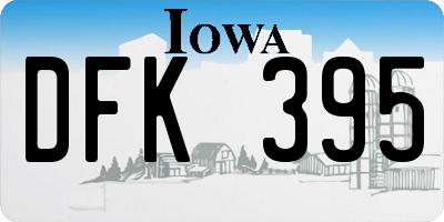 IA license plate DFK395