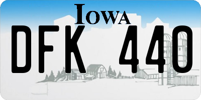 IA license plate DFK440