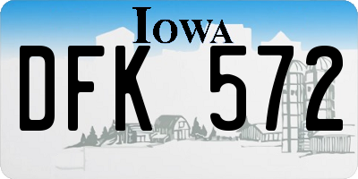 IA license plate DFK572