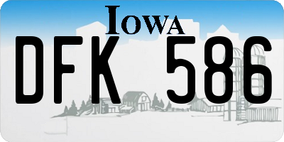 IA license plate DFK586