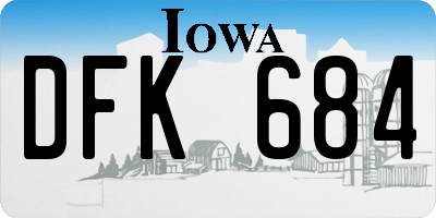 IA license plate DFK684