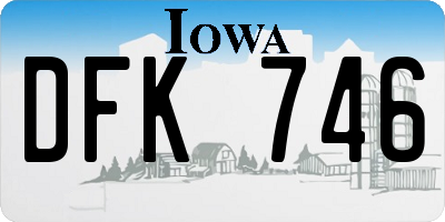 IA license plate DFK746