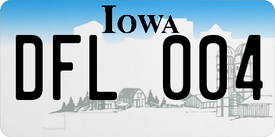 IA license plate DFL004