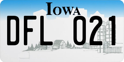 IA license plate DFL021