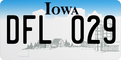 IA license plate DFL029