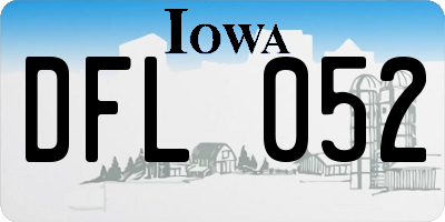 IA license plate DFL052