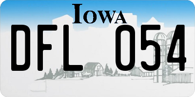 IA license plate DFL054