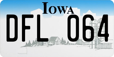 IA license plate DFL064