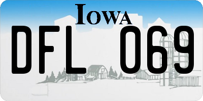 IA license plate DFL069