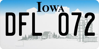 IA license plate DFL072
