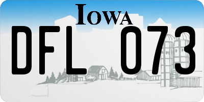 IA license plate DFL073