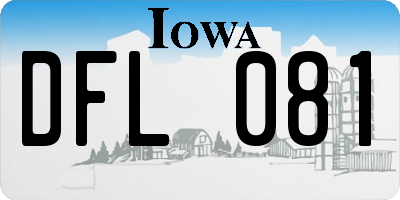 IA license plate DFL081