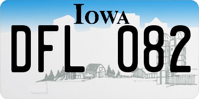 IA license plate DFL082