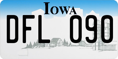 IA license plate DFL090