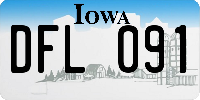 IA license plate DFL091