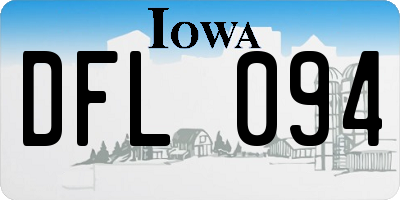 IA license plate DFL094