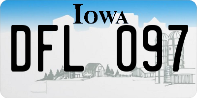 IA license plate DFL097