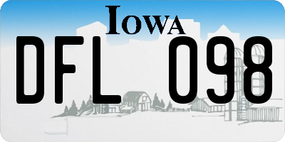 IA license plate DFL098