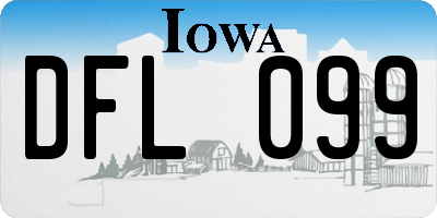IA license plate DFL099