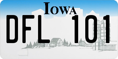 IA license plate DFL101