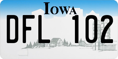 IA license plate DFL102