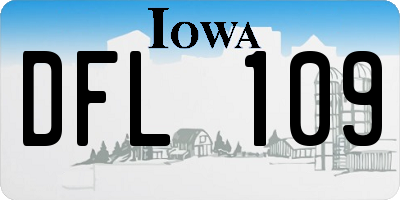 IA license plate DFL109