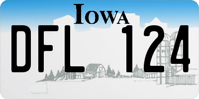 IA license plate DFL124