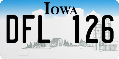IA license plate DFL126