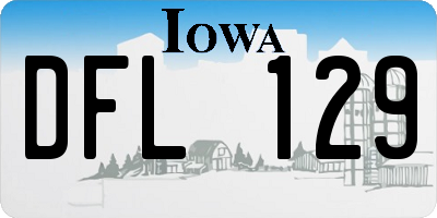 IA license plate DFL129