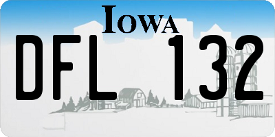 IA license plate DFL132