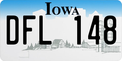 IA license plate DFL148